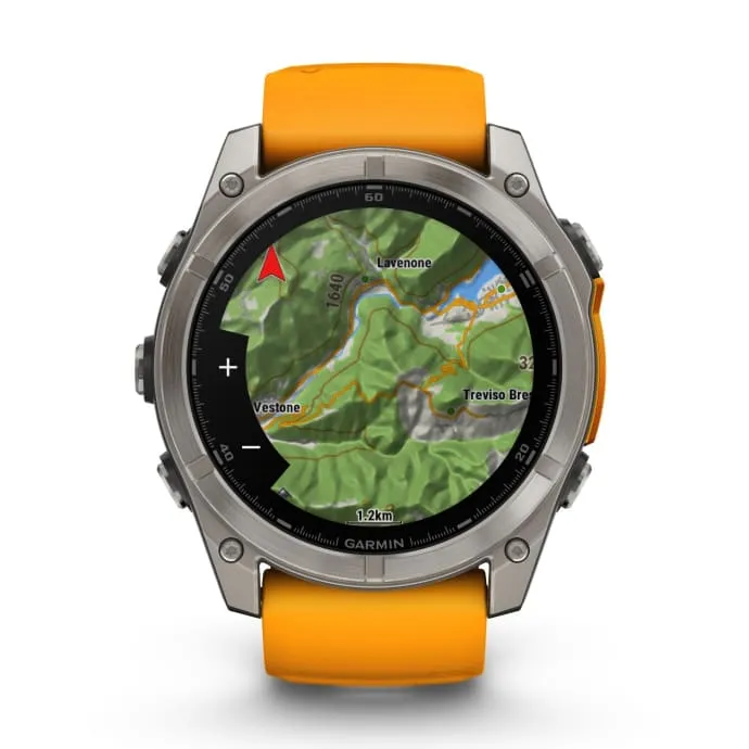 Garmin Fenix 8 51mm AMOLED Sapphire Multisport Smartwatch - Titanium/orange | PLU1181129