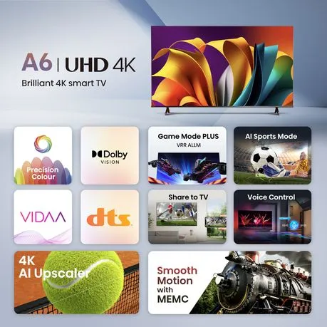 Hisense 70 Inch A6N Series UHD 4K Smart TV 70A6N