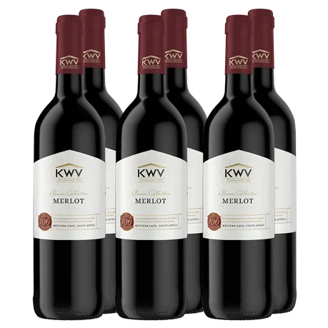 KWV Merlot Wine 6 x 750ml