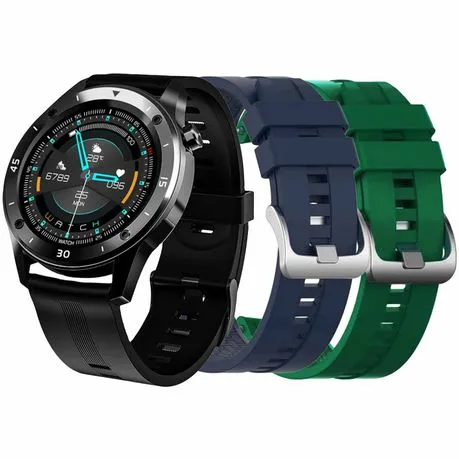 FocusFit Pro-F22 Smartwatch & Fitness Tracker with 3 Silicone Straps