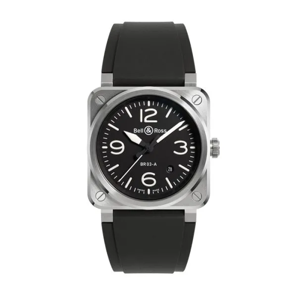 Bell & Ross BR03-A Black Steel 41mm Stainless Steel Watch