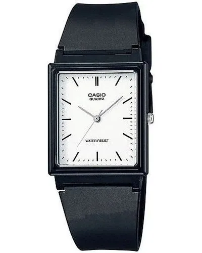 Casio Square Face Analogue Resin Wrist Watch (Black and White)