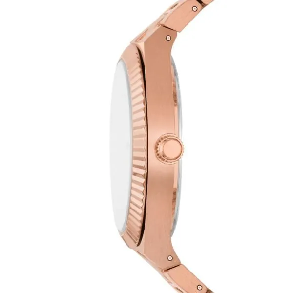 Fossil Women's Scarlette Three-Hand Date Rose Gold-Tone Stainless Steel Watch - ES5258