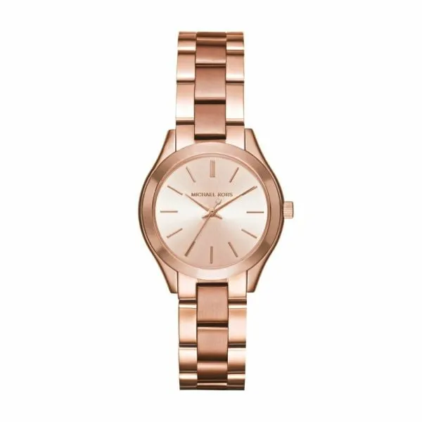 Michael Kors Women's Slim Runway Rose Gold Round Stainless Steel Watch - MK3513