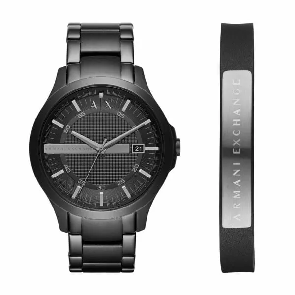 Armani Exchange Men's Hampton Black Stainless Steel - AX7101