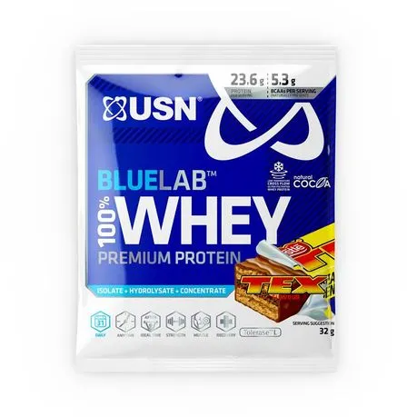 USN BLUELAB 100% Whey Protein Tex - 32 g x 15 Sachets