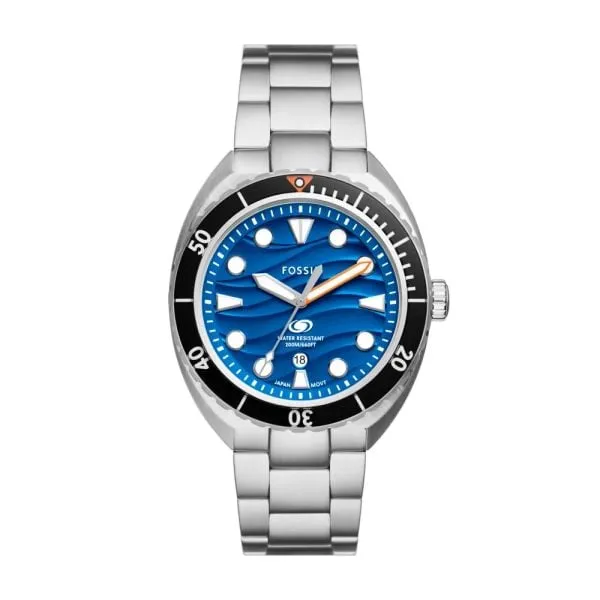 Fossil Men's Breaker Three-Hand Date - Stainless Steel Watch - FS6064