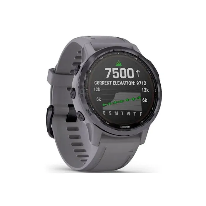 Garmin Fenix 6S Multisport Fitness Watch - Pro Solar Edition, Grey