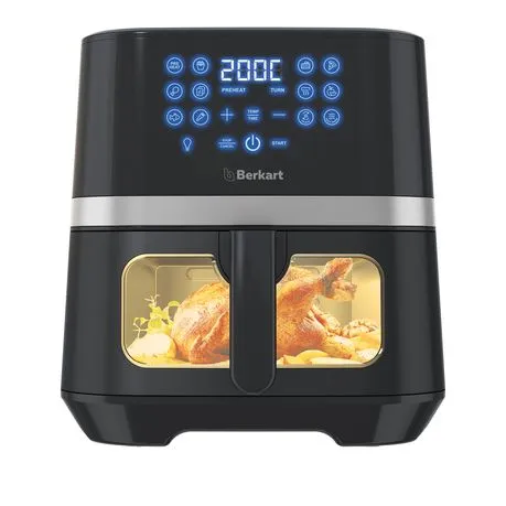 Berkart 5.5L Digital Air Fryer with Clear-View Window with Oven Light