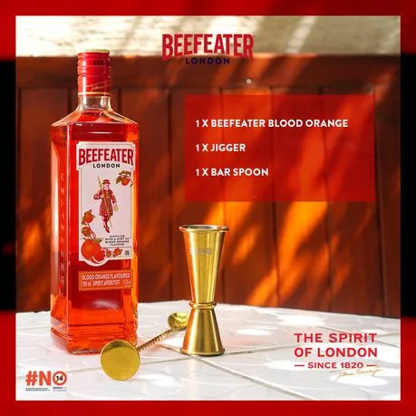 Beefeater Blood Orange Gin Cocktail Kit 750ml