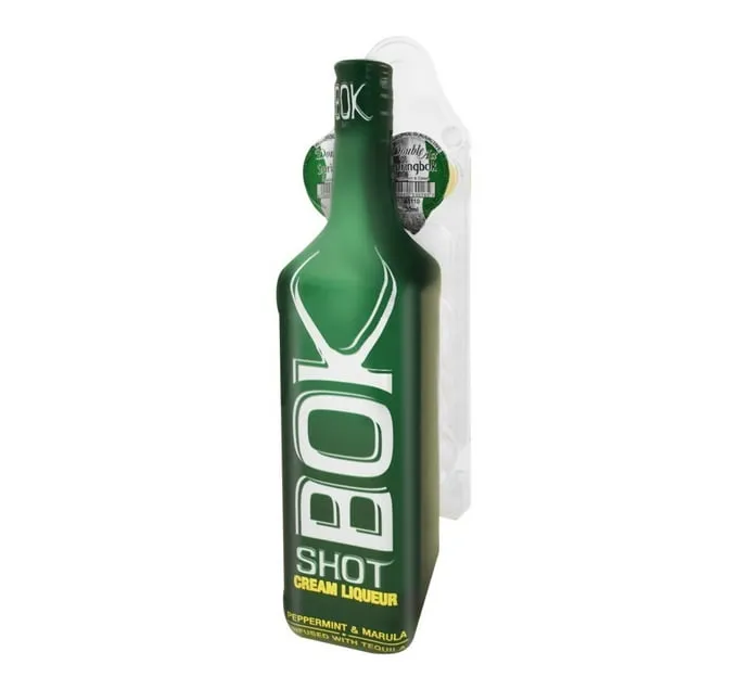 Bokshot Peppermint/Marula Liqueur & Shooter Tray Pack (1 x 750ml)