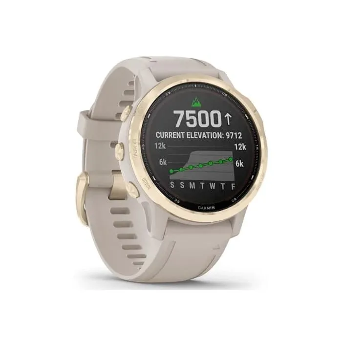 Garmin Fenix 6S Multisport Fitness Watch - Pro Solar Edition, Gold