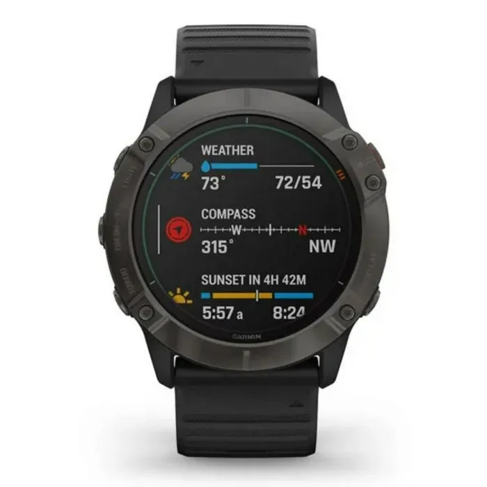 Garmin Fenix 6x Pro Solar Edition Smart Watch - Black