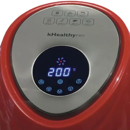 Kenwood - 5,5 Litre kHealthy Fry XXL Digital Air Fryer Red - HFP50.000RD - Red, Silver