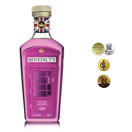 Benedict's Gin - Rose and Raspberry Infused Premium Gin