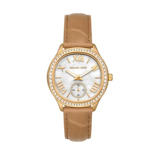 Michael Kors Women's Sage Three-Hand, Gold-Tone Stainless Steel Watch - MK4819