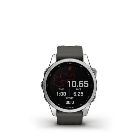 Garmin fenix 7S Multisport GPS Smartwatch (42mm) - Silver with Graphite Band