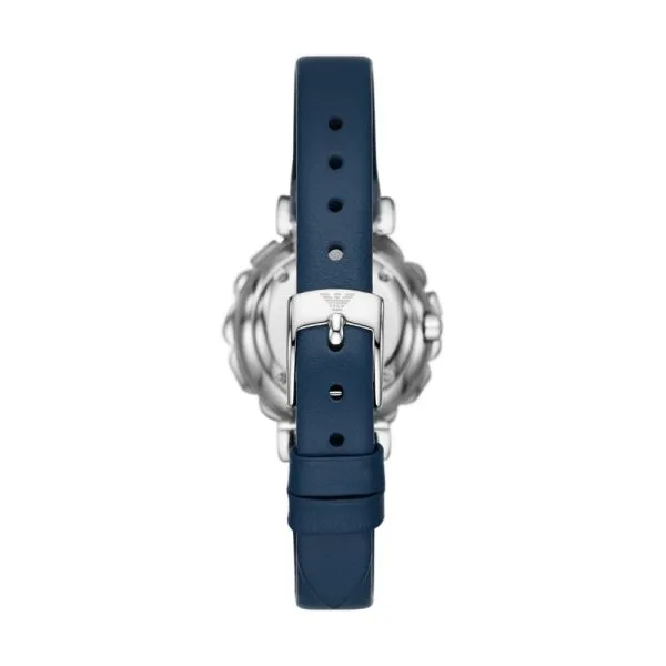 Emporio Armani Two-Hand Blue Leather Watch - AR11595