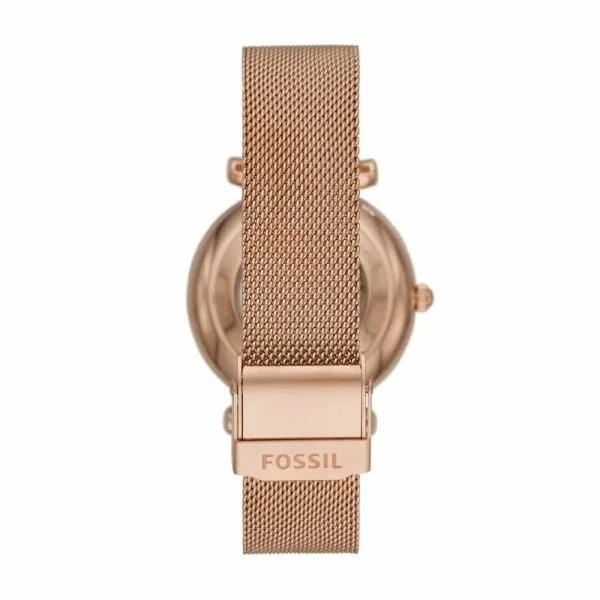 Fossil Women's Carlie Automatic, Rose Gold-Tone Stainless Steel Watch - ME3175