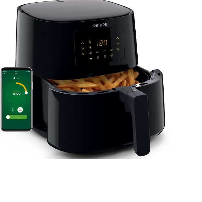 Philips 5000 Series Digital X-Large Cooking Functions Connected Airfryer, 6.2 Liter Capacity, Black, 1.2kg