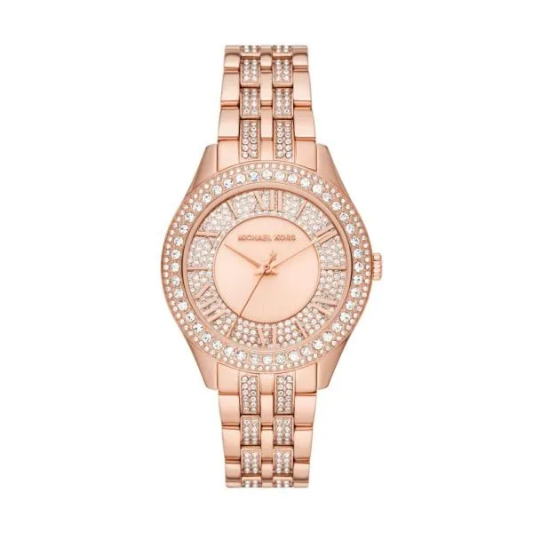 Michael Kors Harlowe Three-Hand Rose Gold-Tone Stainless Steel Watch - MK4710