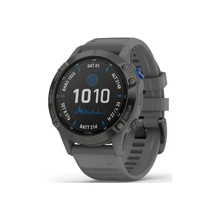 Garmin Fenix 6 Multisport Fitness Watch - Pro Solar Edition, Black