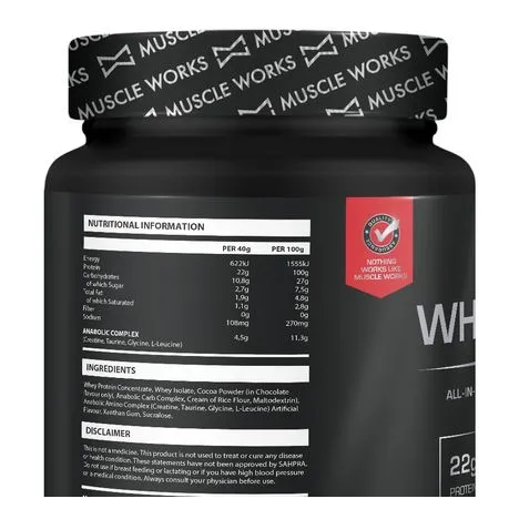 Muscle Works Whey-Bolic 900g Vanilla Ice Cream