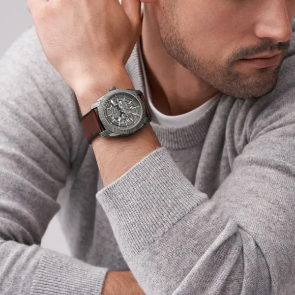 Fossil Men's Machine Automatic, Smoke Stainless Steel Watch - ME3254