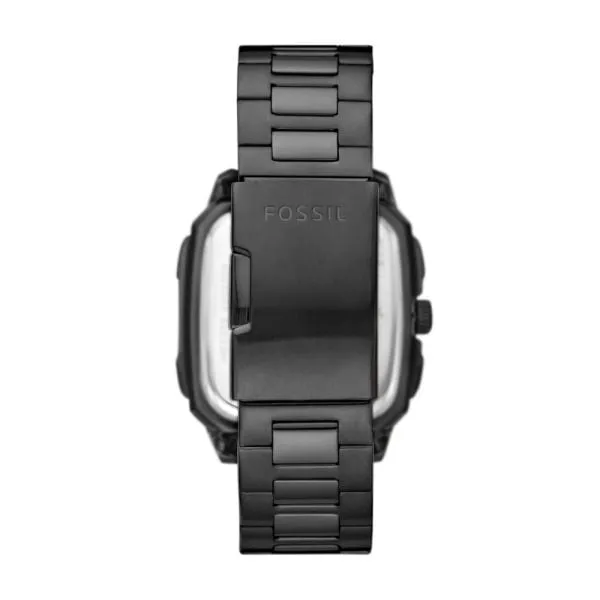 Fossil Inscription Automatic Black Stainless Steel Watch - ME3238