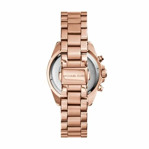 Michael Kors Women's Mini Bradshaw Chronograph, Rose Gold-Tone Stainless Steel Watch - MK5799