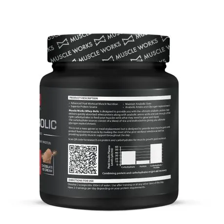 Muscle Works Whey-Bolic 480g Chocolate Ice Cream