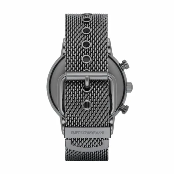 Emporio Armani Men's Luigi Gunmetal Round Stainless Steel Mesh Watch - AR1979