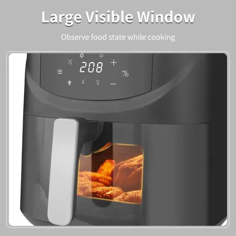 HAGENZ 7.6L With Window 2000W Air Fryer With Recipes Big Capacity Airfryer