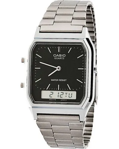 Casio Vintage Analog & Digital Wrist Watch (Silver & Black)