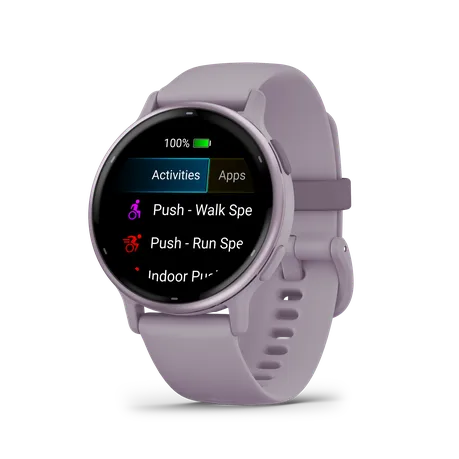 Garmin Vivoactive 5 - Metallic Orchid Aluminum Bezel with Orchid Case and Band