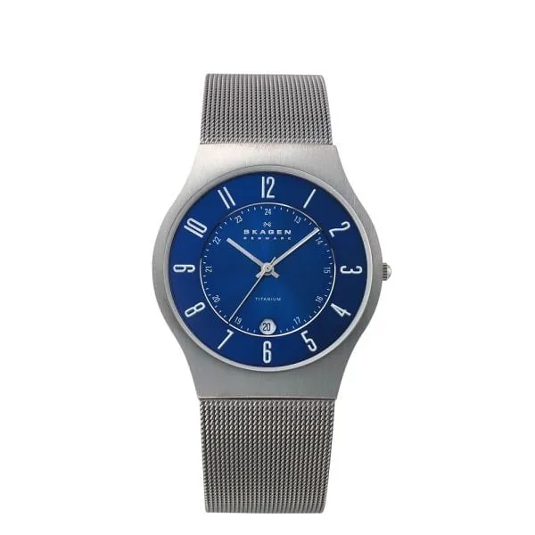 Skagen Men's Sundby Gray Round Stainless Steel Mesh Watch - 233XLTTN