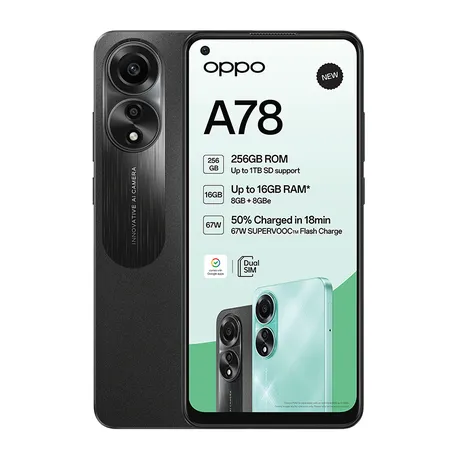 OPPO A78 256GB LTE Dual Sim 256GB - Mist Black