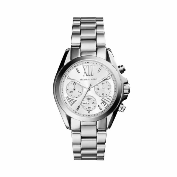 Michael Kors Women's Bradshaw Silver/Steel Round Stainless Steel Watch - MK6174