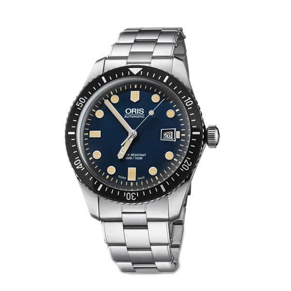 Oris Divers Sixty-five Blue Dial Stainless Steel Bracelet Watch