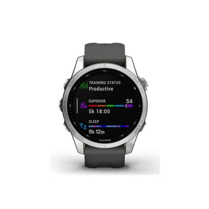 Garmin Fenix 7S Smartwatch - Silver With Graphite Band