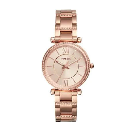 Fossil Carlie Rose Gold Stainless Steel Watch - ES4301