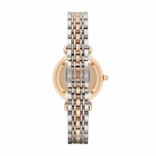 Emporio Armani Women's Gianni T-Bar Rose Gold Round Stainless Steel Watch - AR1926