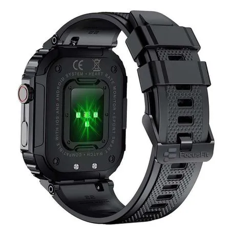 FocusFit K57 1.96" Rugged Military Tactical Sports Smartwatch