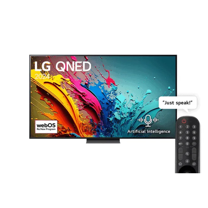 LG 190cm (75") QNED QNED86 4K Smart TV AI Magic Remote HDR10 WebOS24 - 75QNED86T6A + Free 2.1Ch Soundbar! (83818)