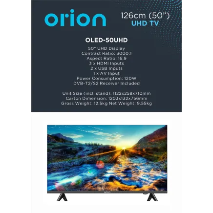 Orion 50-Inch UHD LED TV-OLED50UHD