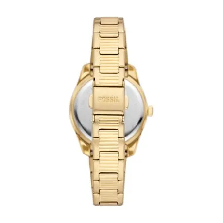 Fossil Scarlette Womens Gold Stainless Steel Watch - ES5199