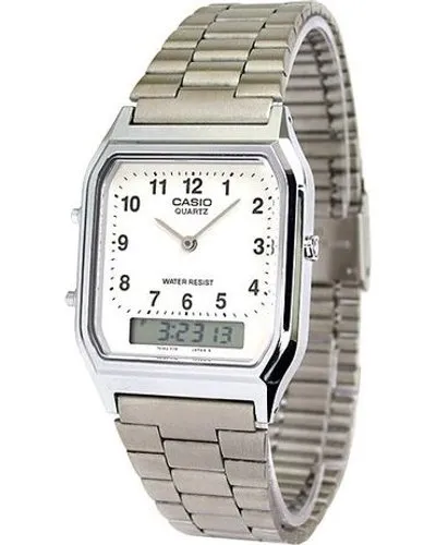 Casio Men's Retro Classic Analogue-Digital Wrist Watch (Silver)