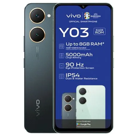 Vivo Y03 4G Dual Sim 64GB - Black