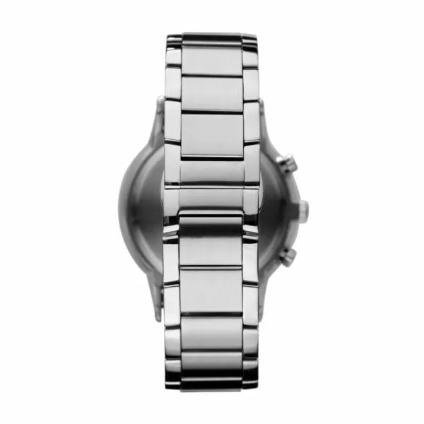 Emporio Armani Men's Renato Silver Round Stainless Steel Watch