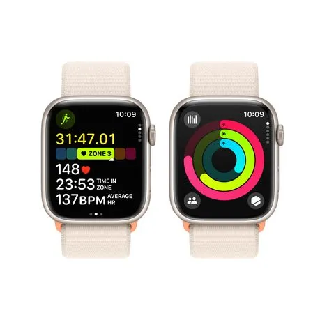 Apple Watch Series 9 GPS Silver Aluminium Case with Sport Loop (45mm)